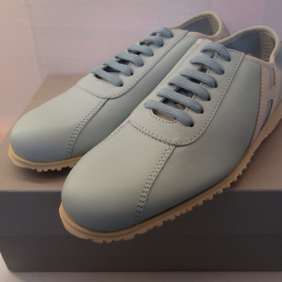 Hogan Other - HOGAN Aqua Leather Cream Stripe Allac Dietro 7M 37